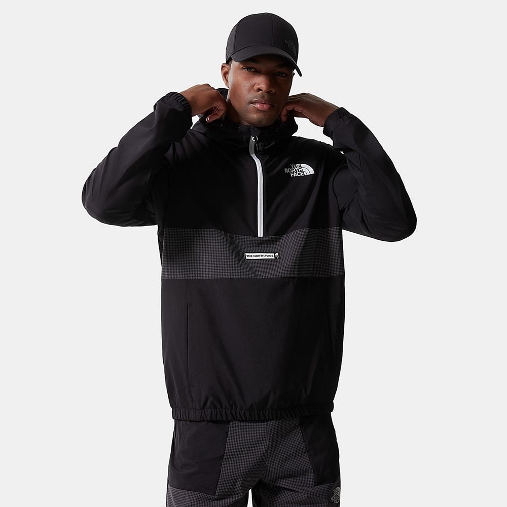 The North Face Insulated Jacket Mens Australia - The North Face Athletics Anorak Black Hiking (YCV-4